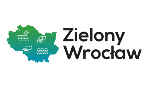 logo projektu zilony wrocław i napis zielony wrocław ( źródło Canva)