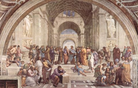 obraz przedstawia Ateńską Szkołę Artystyczną
