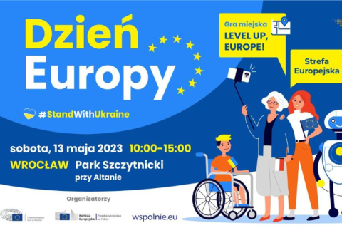 plakat promujący wydarzenia  Dzień Europy 2023 we Wrocławiu