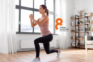 kobieta ćwicząca w pomieszczeniu - źródło nfz.gov.pl