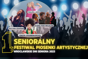 Plakat promujący Senioralny Festiwal Piosenki Artystycznej 2023