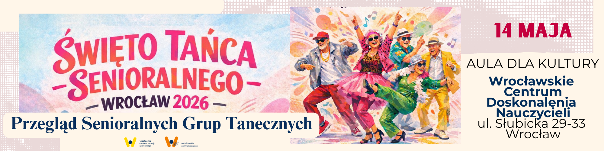 Baner zapowiadający święto tańca senioralnego 2026