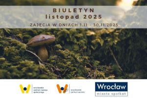 Grzybek rosnący w lesie. 